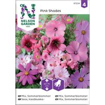 Kesäkukkaseos Nelson Garden, roosan väriset kukat, siemenet