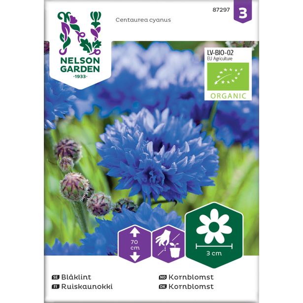 Ruiskaunokki siemen Nelson Garden Organic