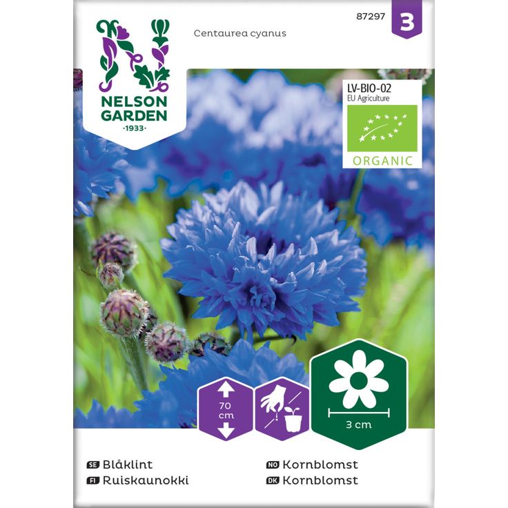 Ruiskaunokki siemen Nelson Garden Organic