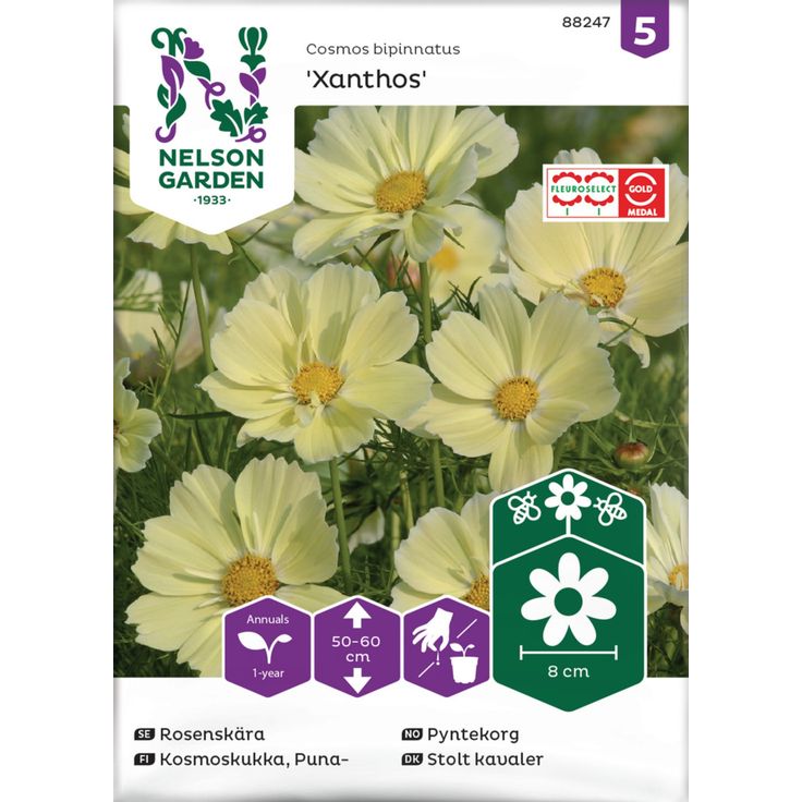 Punakosmoskukka siemen Nelson Garden Xanthos