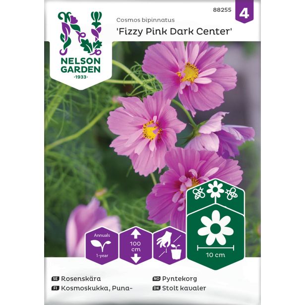 Punakosmoskukka siemen Nelson Garden Fizzy Pink Dark Cent