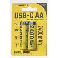 Ladattava AA-akku Nitecore NH2400 2400mAh USB-C 2kpl