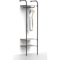 Eteisen säilytysjärjestelmä Mirror Line Nivo, tangolla ja hyllyillä, leveys 60cm, mittatilaus