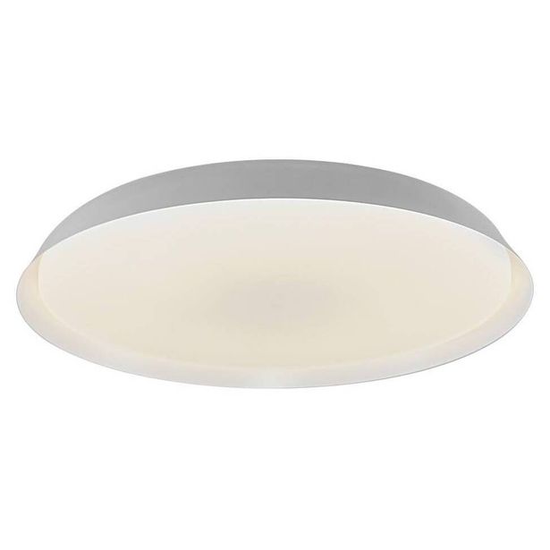 LED-plafondi Nordlux Piso, Ø365mm, valkoinen