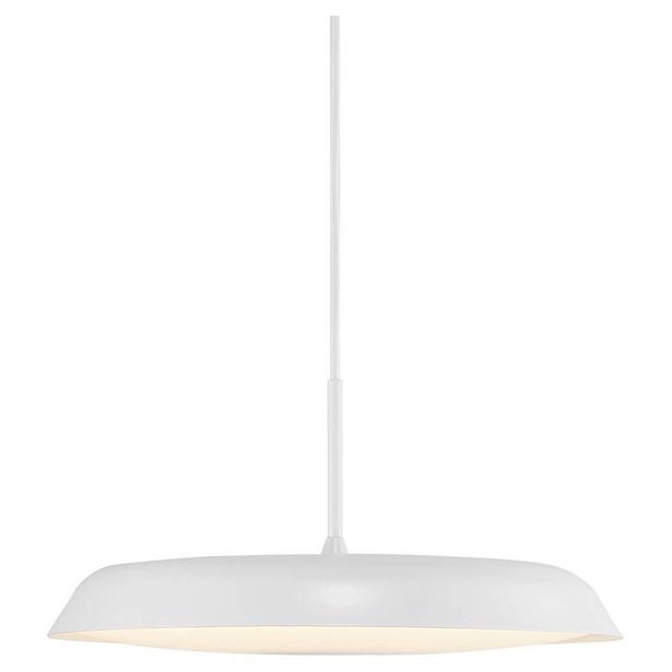 LED-riippuvalaisin Nordlux Piso, Ø365mm, valkoinen