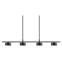 LED-riippuvalaisin Nordlux Clyde, 4-osainen, 1150x93x85mm, musta