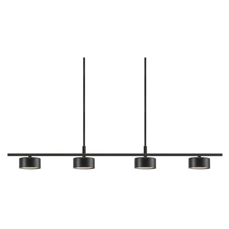 LED-riippuvalaisin Nordlux Clyde, 4-osainen, 1150x93x85mm, musta