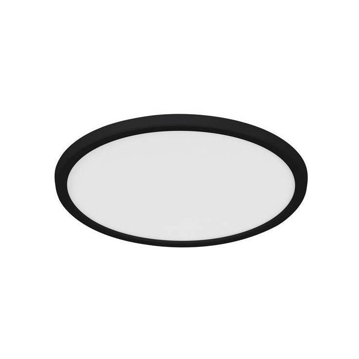 LED-plafondi Nordlux Oja, Ø294mm, IP54, 3000/4000K, musta