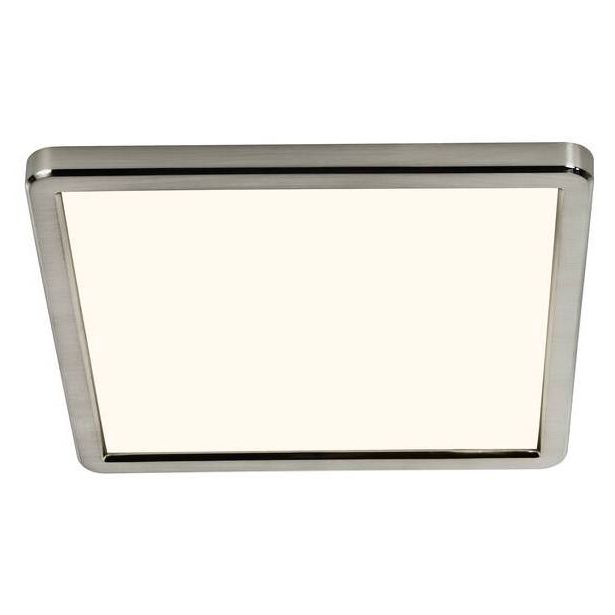 LED-plafondi Nordlux Oja Square, 294x294mm, 3000/4000K, harjattu nikkeli 
