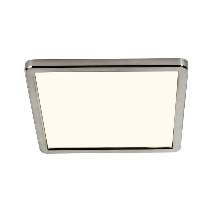 LED-plafondi Nordlux Oja Square, 294x294mm, 3000/4000K, harjattu nikkeli 