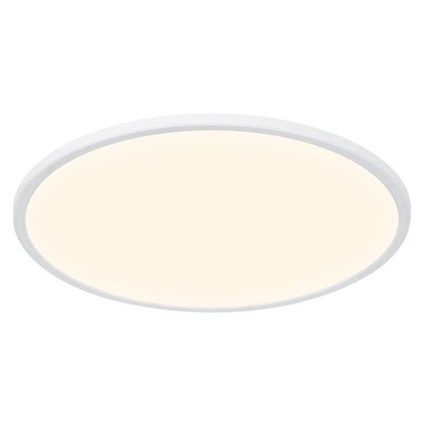 LED-plafondi Nordlux Oja, Ø424mm, 3000/4000K, valkoinen