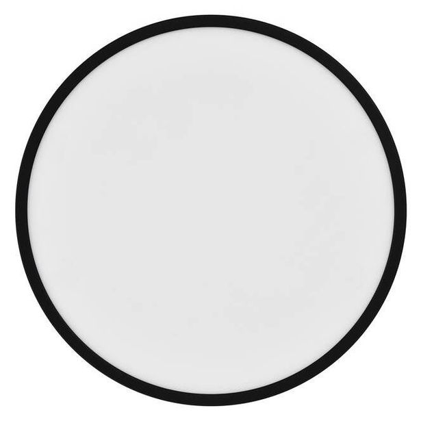 LED-plafondi Nordlux Oja, Ø424mm, IP54, 3000/4000K, musta