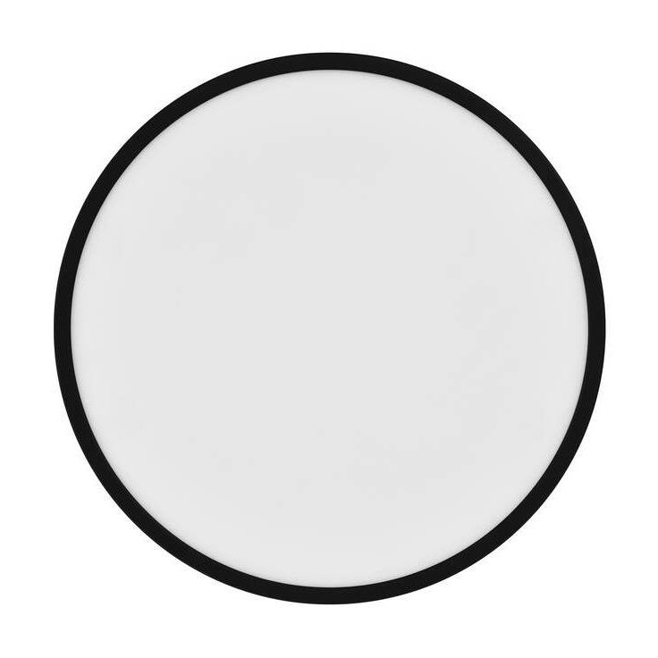 LED-plafondi Nordlux Oja, Ø424mm, IP54, 3000/4000K, musta