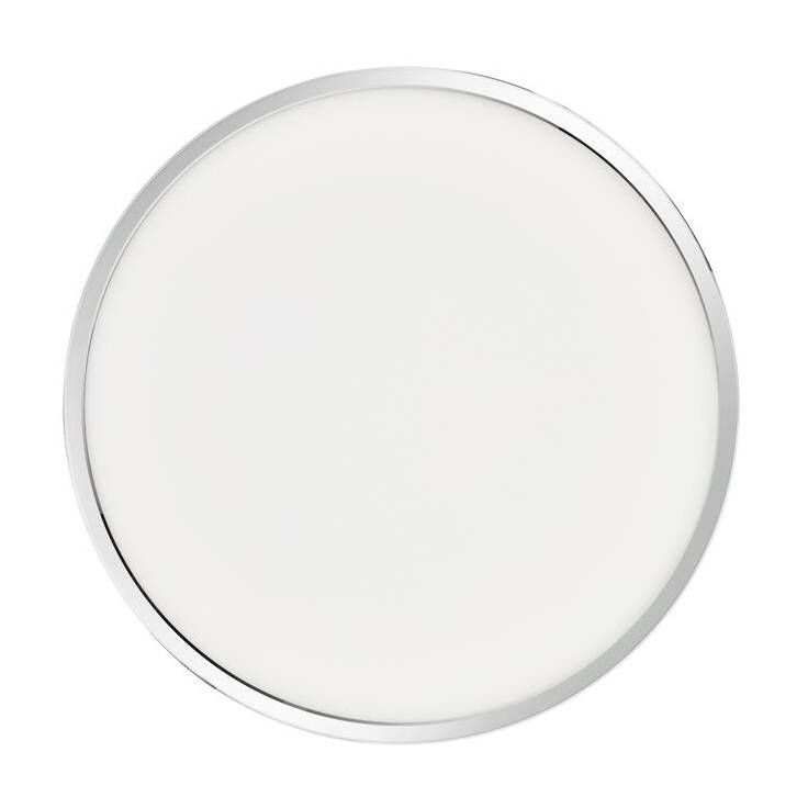 LED-plafondi Nordlux Oja, Ø424mm, IP54, 3000/4000K, kromi