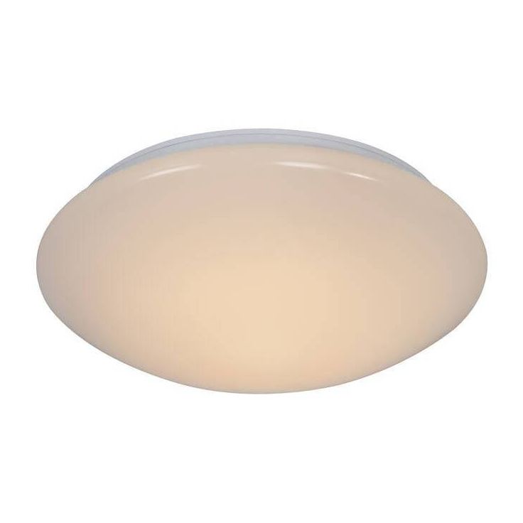 LED-plafondi Nordlux Montone, Ø300mm, IP44, 2700K, valkoinen