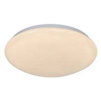 LED-plafondi Nordlux Montone liiketunnistimella, Ø330mm, IP44, valkoinen