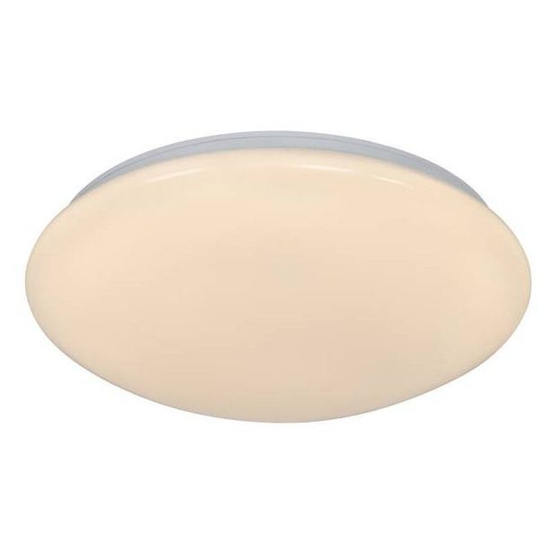 LED-plafondi Nordlux Montone liiketunnistimella, Ø330mm, IP44, valkoinen