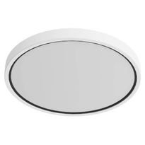 LED-plafondi Nordlux Noxy, Ø350mm, IP44, valkoinen