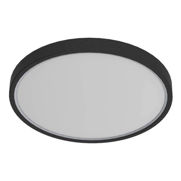 LED-plafondi Nordlux Noxy, Ø350mm, IP44, musta