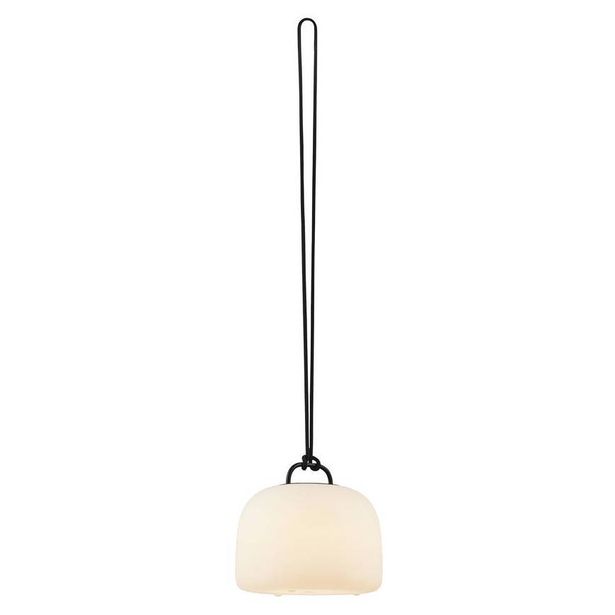 LED-terassivalaisin Nordlux Kettle, Ø220mm, IP65, valkoinen