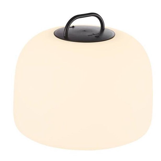 LED-terassivalaisin Nordlux Kettle, Ø360mm, IP65, valkoinen