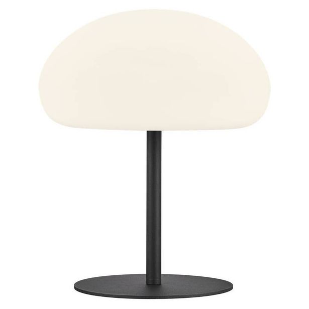 LED-pöytävalaisin Nordlux Sponge, Ø340mm, IP65, musta