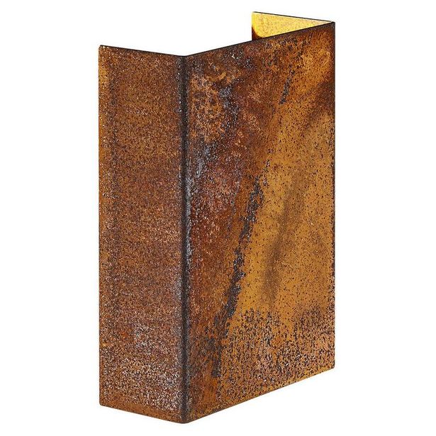 LED-ulkoseinävalaisin Nordlux Fold 10, IP54, corten-teräs