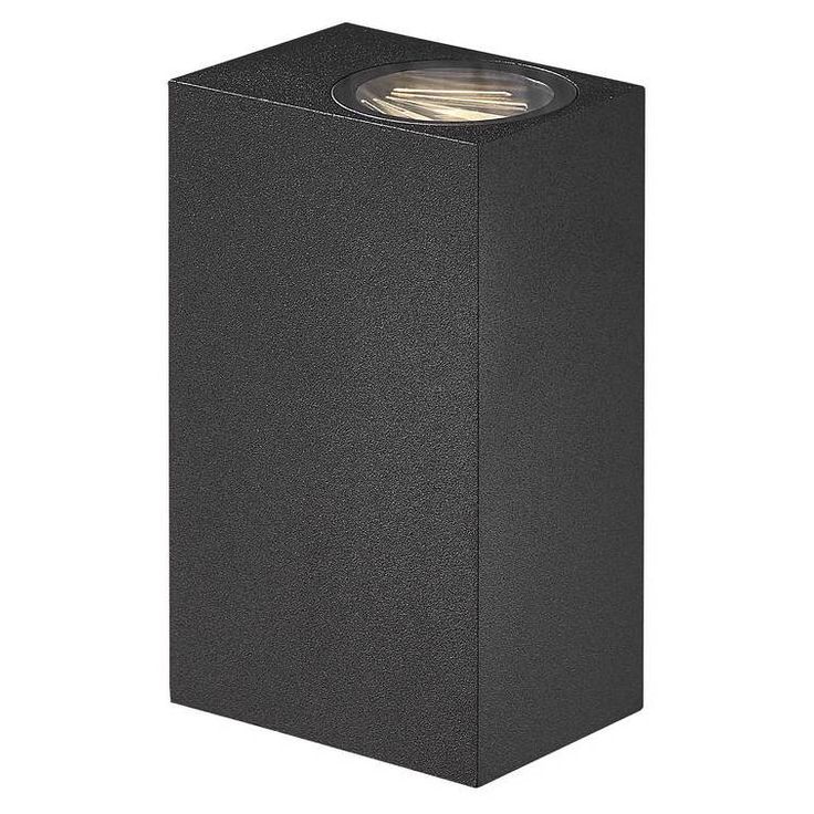 LED-ulkoseinävalaisin Nordlux Asbol Kubi, IP44, musta 