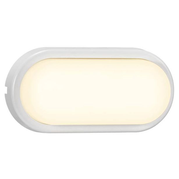 LED-ulkovalaisin Nordlux Cuba Energy Oval, 205x100mm, IP54, valkoinen