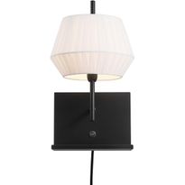 Seinävalaisin Nordlux Dicte, USB-latausportilla, valkoinen