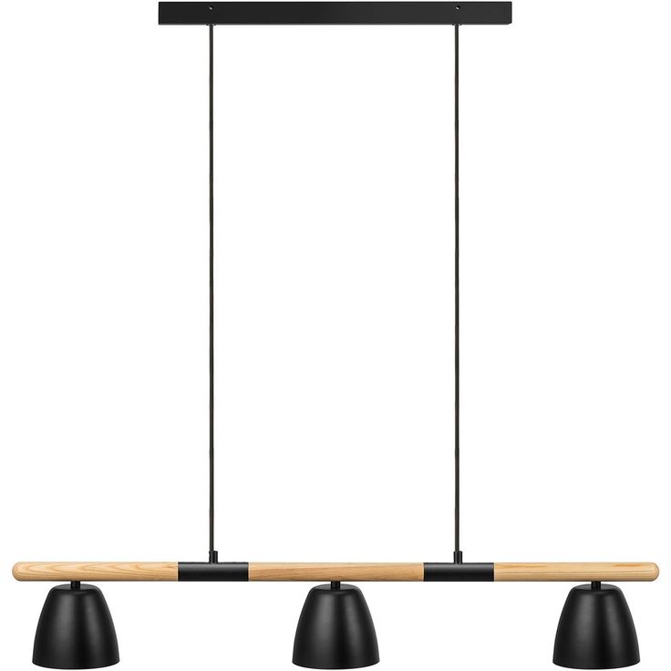 Riippuvalaisin Nordlux Theo, 3-osainen, musta/puu