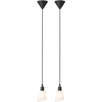 Riippuvalaisin Nordlux Molli, Ø10cm, musta/opaali, 2kpl