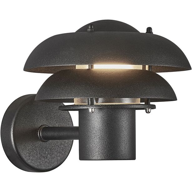 Ulkoseinävalaisin Nordlux Kurnos 20, 182x200x256mm, IP54, musta
