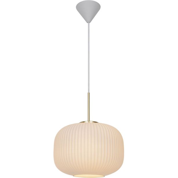 Riippuvalaisin Nordlux Milford, Ø30cm, messinki/opaali