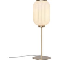 Pöytävalaisin Nordlux Milford, Ø14cm, messinki/opaali