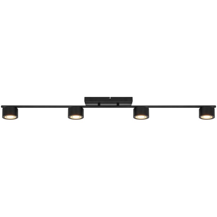 LED-kattovalaisin Nordlux Clyde, 4-osainen, musta