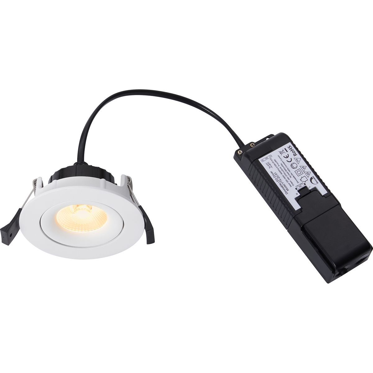 LED-alasvalo Nordlux Aliki, IP44, valkoinen