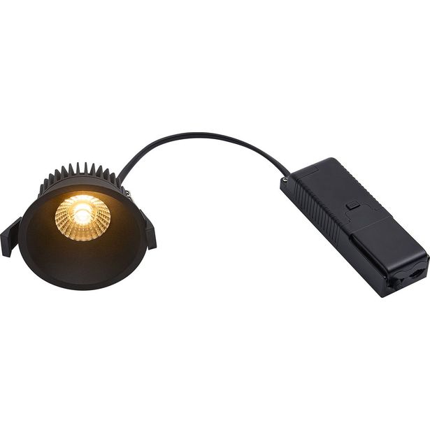LED-alasvalo Nordlux Albric, IP44, musta