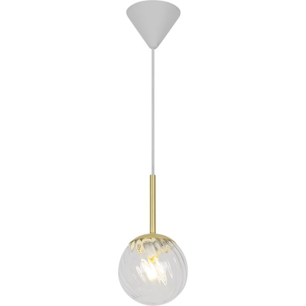 Riippuvalaisin Nordlux Chisell, Ø15cm, messinki/kirkas lasi