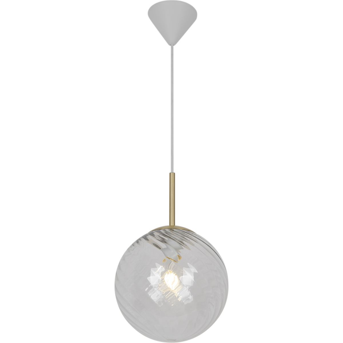 Riippuvalaisin Nordlux Chisell, Ø25cm, messinki/kirkas lasi