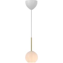 Riippuvalaisin Nordlux Franca, Ø13cm, messinki/opaalivalkoinen