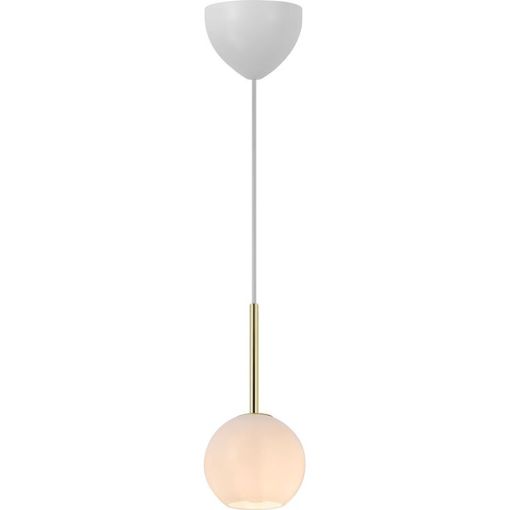 Riippuvalaisin Nordlux Franca, Ø13cm, messinki/opaalivalkoinen