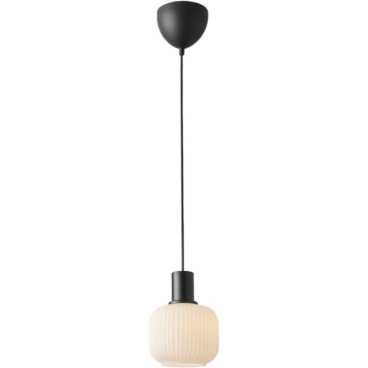 Riippuvalaisin Nordlux Milford Mini, Ø15cm, musta/opaalivalkoinen