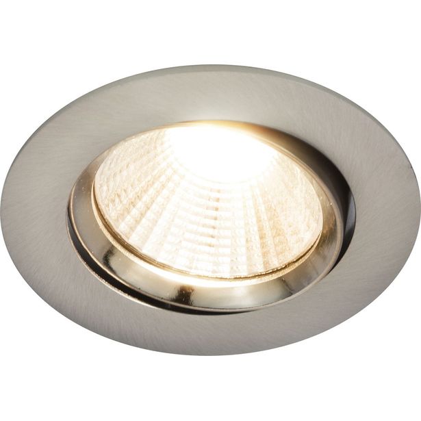 LED-alasvalo Nordlux Fremont, 2700K, harjattu teräs