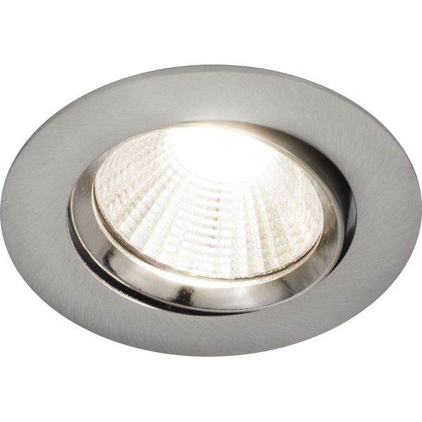 LED-alasvalo Nordlux Fremont, 4000K, harjattu teräs