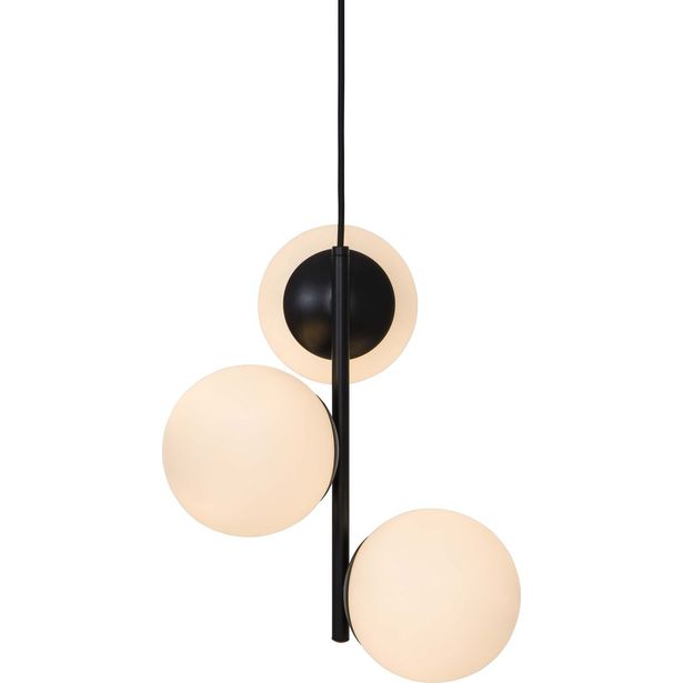 Riippuvalaisin Nordlux Lilly, 365x320mm, musta/valkoinen