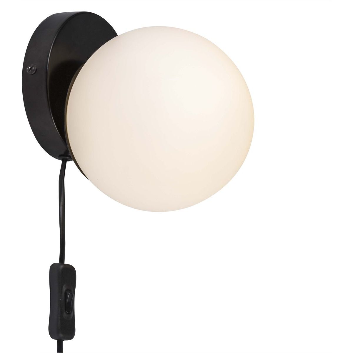 Seinävalaisin Nordlux Lilly, 170x165x130mm, musta/valkoinen