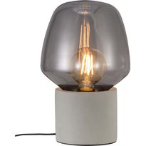 Pöytävalaisin Nordlux Christina, ø200x300mm, vaaleanharmaa/savulasi