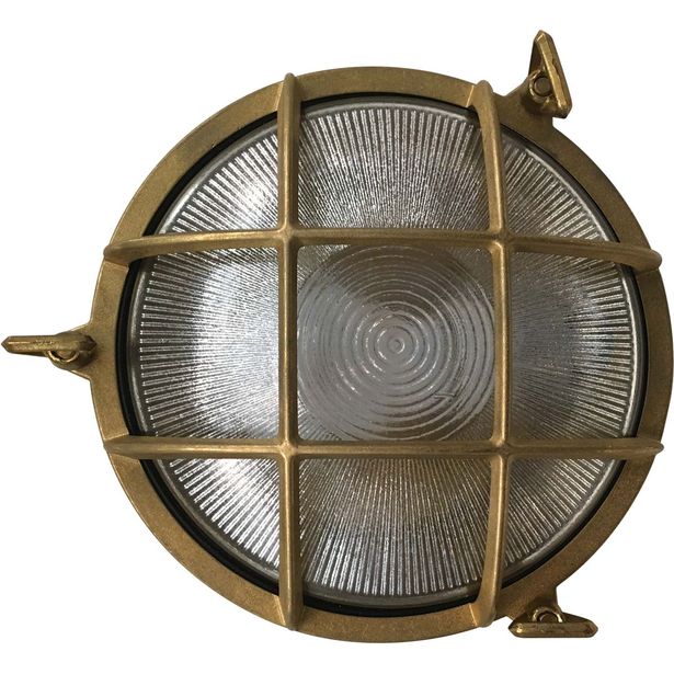Seinävalaisin Nordlux Polperro, ø195x93mm, messinki