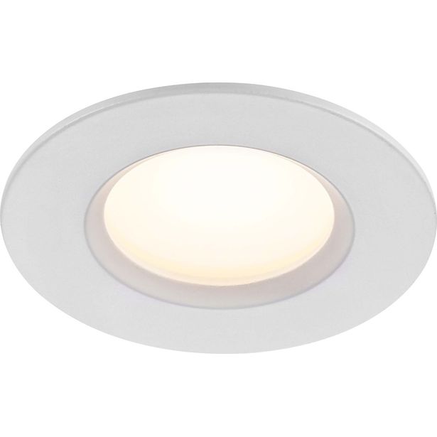 LED-alasvalo Nordlux Tiaki, ø85x45mm, 2700K/4000K, valkoinen